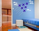 Airplanes Clouds Vinyl Wall Decals Nursery Sticker
